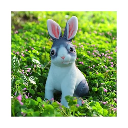 KUKUShining Kaninchen Plüsch, Weiches Kuscheltier Hase Figur Kinder Kuscheltiere Puppenspielzeug for Haus Garten Party Dekoration(Gray,30cm/11.8in) von KUKUShining