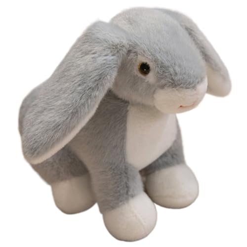 KUKUShining Kaninchen Plüschtier, Süßes Stofftier Hasenpuppen Flauschiges Kuschelweiches Plüschtier Als Geschenk for Jungen Kinder Und Mädchen(Gray) von KUKUShining