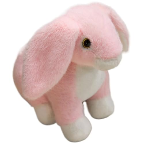 KUKUShining Kaninchen Plüschtier, Süßes Stofftier Hasenpuppen Flauschiges Kuschelweiches Plüschtier Als Geschenk for Jungen Kinder Und Mädchen(Pink) von KUKUShining