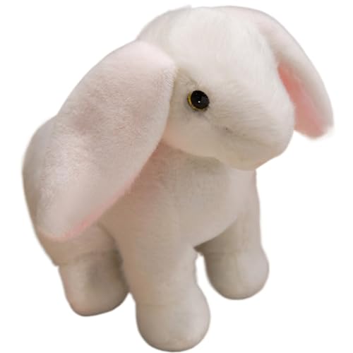 KUKUShining Kaninchen Plüschtier, Süßes Stofftier Hasenpuppen Flauschiges Kuschelweiches Plüschtier Als Geschenk for Jungen Kinder Und Mädchen(White) von KUKUShining