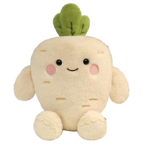 KUKUShining Karotten Plüschkissen, Süßes Lustiges Stofftier Essen Plüschtiere for Bequemen Schlaf Osterdekoration Geschenke(White,25cm/9.8in) von KUKUShining