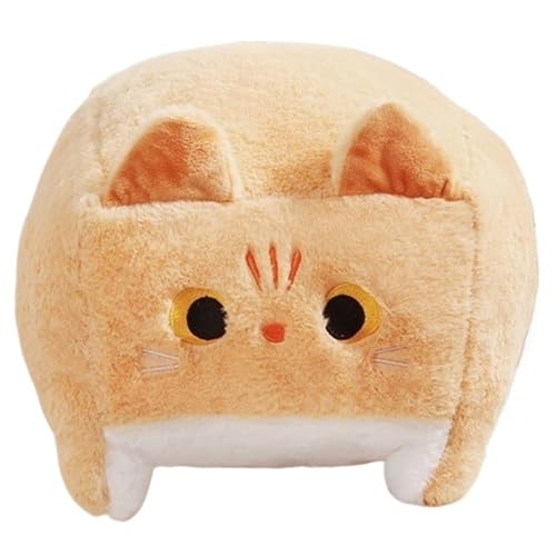 KUKUShining Katze Plüsch, Süße Stofftier Puppe Kuscheliges Kissen Weiches Molliges Kissen Kätzchen Plüschtier Spielzeug Geschenk for Kinder(Brown,30cm/11.8in) von KUKUShining