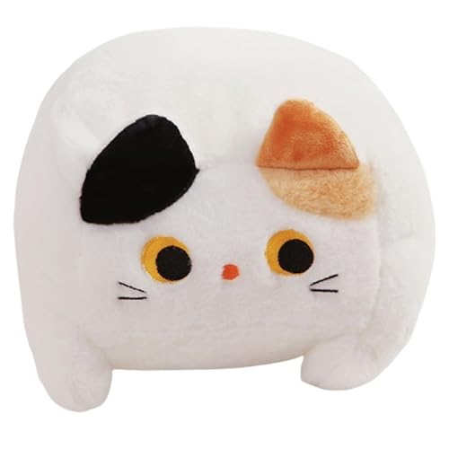 KUKUShining Katze Plüsch, Süße Stofftier Puppe Kuscheliges Kissen Weiches Molliges Kissen Kätzchen Plüschtier Spielzeug Geschenk for Kinder(White,20cm/7.8in) von KUKUShining