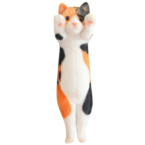 KUKUShining Katze Plüsch, Weiche Süße Stofftier Puppe Kätzchen Umarmungskissen Lebensechtes Plüsch Spielzeug Für Kinder Mädchen Jungen(Orange,40cm/15.7in) von KUKUShining