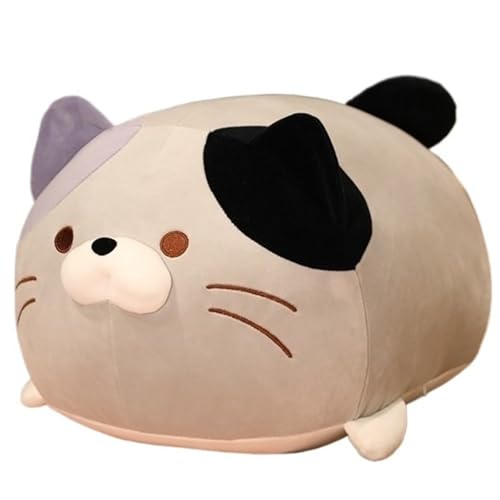 KUKUShining Katzen Plüschtier, Kuscheltier Kissen Süßes Weiches Puppen Spielzeug Cartoon for Kinder Erwachsene Geburtstagsgeschenk Umarmen Entspannen(Gray,50cm/19.7in) von KUKUShining