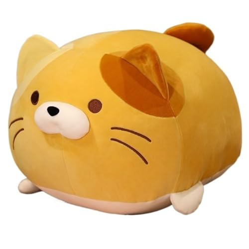 KUKUShining Katzen Plüschtier, Kuscheltier Kissen Süßes Weiches Puppen Spielzeug Cartoon for Kinder Erwachsene Geburtstagsgeschenk Umarmen Entspannen(Orange,50cm/19.7in) von KUKUShining