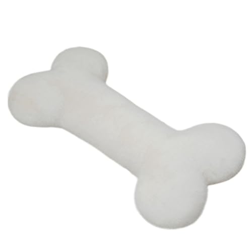 KUKUShining Knochenförmiges Plüschkissen, Langes Weiches Blumen Bodenkissen Dekoratives Sitzkissen for Stuhl Auto Sofa(White,70cm/27.6in) von KUKUShining