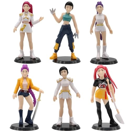 KUKUShining Kpop Demon Figuren, Süßes Einzigartiges Lustiges Sammlerspielzeug Modellset for Hunters Fans Halloween Und Geburtstagsgeschenke Den(6pcs D) von KUKUShining