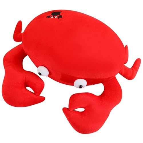 KUKUShining Krabbenplüsch, Süßes Kuscheltierkissen Meereslebewesen Spielzeug Superweiches Cartoon Kissen Füllspielzeug for Kinder Teenager Erwachsene(Red,20cm/7.8in) von KUKUShining