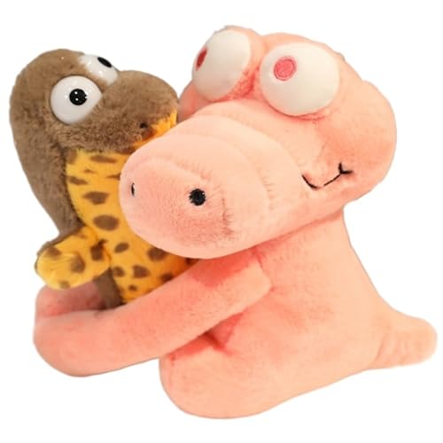 KUKUShining Krokodil Kuscheltier, Weiches Plüschtier Kuscheliges Stofftier Aal Umarmung Handgelenkpolster Puppe Cartoon Alligator Plüsch(Brown) von KUKUShining