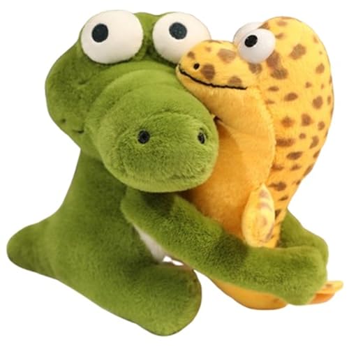 KUKUShining Krokodil Kuscheltier, Weiches Plüschtier Kuscheliges Stofftier Aal Umarmung Handgelenkpolster Puppe Cartoon Alligator Plüsch(Green) von KUKUShining
