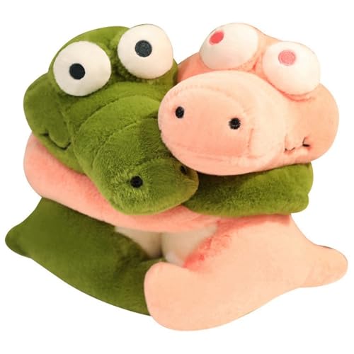 KUKUShining Krokodil Kuscheltier, Weiches Plüschtier Kuscheliges Stofftier Aal Umarmung Handgelenkpolster Puppe Cartoon Alligator Plüsch(Pink) von KUKUShining