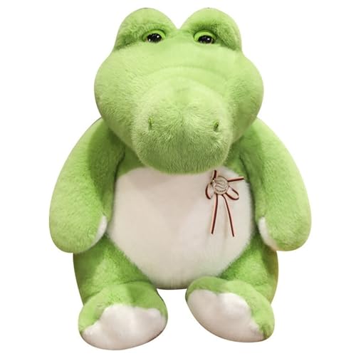 KUKUShining Krokodil Plüschtier, Kuschelweiche Stofftier Puppe Mit Medaillenband Realistisches Flauschiges Alligator Plüschtier Für Kinder(Green,30cm/11.8in) von KUKUShining