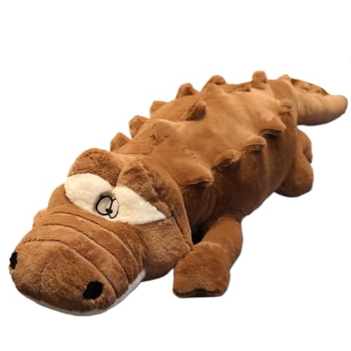 KUKUShining Krokodil Plüschtier, Schönes Weiches Kuscheltierkissen Süßes Lebensechtes Lustiges Plüschtier for Das Geburtstagssofa for Kinder(Dark Brown) von KUKUShining