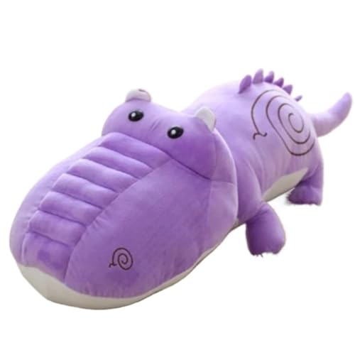 KUKUShining Krokodil Plüschtier, Schönes Weiches Kuscheltierkissen Süßes Lebensechtes Lustiges Plüschtier for Das Geburtstagssofa for Kinder(Purple) von KUKUShining