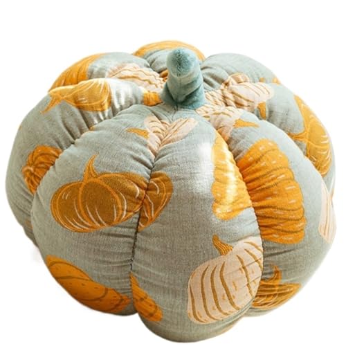 KUKUShining Kürbis Plüschkissen, Gefüllte Flauschige Bodenkissen Dekoratives Sitzkissen for Stuhl Bett Auto Sofa(Yellow,30cm/11.8in) von KUKUShining