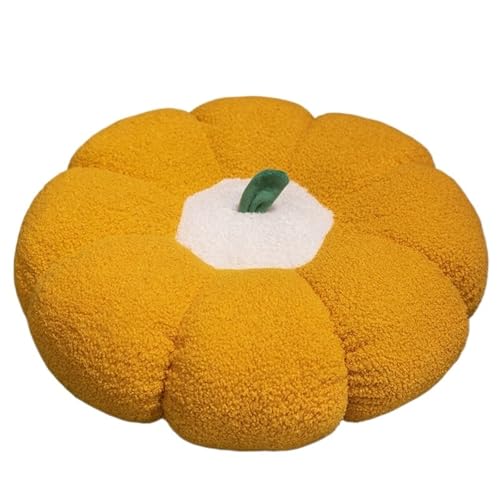 KUKUShining Kürbis Plüschtier, Weiches Süßes Gefülltes Kissen Plüschtier for Kinder Weihnachten Ostern Geburtstagskissen Geschenksofa(Dark Yellow,45cm/17.7in) von KUKUShining