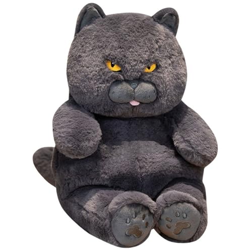 KUKUShining Kurzhaar Katze Plüsch, Süße Kuscheltier Stofftier Puppe Umarmungskissen Kätzchen Plüschtier Realistisches Heimdekoration Geschenk(Blue,60cm/23.6in) von KUKUShining