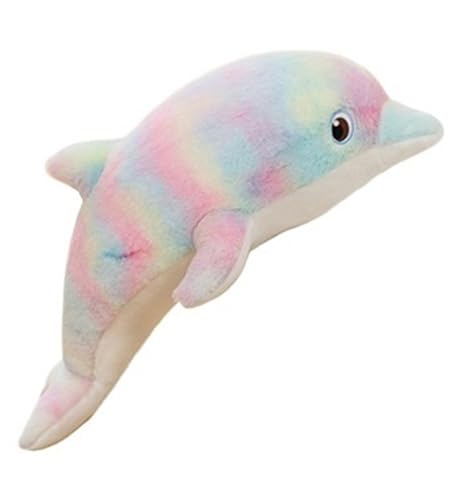 KUKUShining Kuscheliges Delphin Plüschtier, Farbenfrohes Delphin Ausgestopftes Meerestier Plüschkissen Kinder Und Erwachsene Geburtstag(Pink,70cm/27.6in) von KUKUShining
