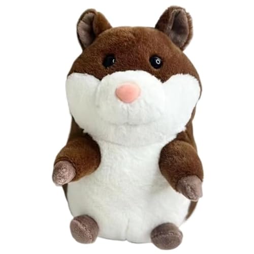 KUKUShining Kuscheliges Hamster Plüschtier, Weiches Flauschiges Süßes Kissen Umarmungskissen Puppe Kuscheltier Plüschtier for Jungen Und Mädchen(Brown) von KUKUShining