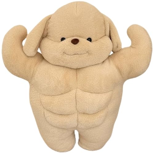 KUKUShining Kuscheliges Plüschtier Mit Muskelhund, Weiches Stofftier Welpe Plüschpuppen Kissen for Umarmbare Kinder Und Jungen Geschenk KUKUShining Kuscheliges Plüschtier Mit Muskelhund, Weiches Stofftier Welpe Plüschpuppen Kissen for Umarmbare Kinder Und Jungen Geschenk von KUKUShining