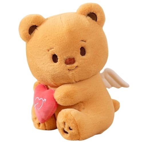 KUKUShining Kuscheliges Teddybär Plüschtier, Flauschiges Stofftier Mit Weichem Schwanz Plüschtier Geschenk Jungen Weihnachten Ostern Geburtstag(Brown,33cm/12.99in) von KUKUShining
