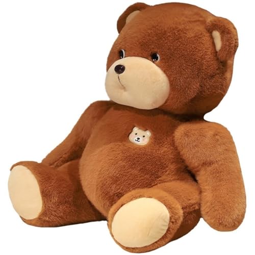 KUKUShining Kuscheliges Teddybär Plüschtier, Weich Mit Schleife Ausgestopfte Plüschtierpuppen Süßes Kissen for Kinder Neugeborene Babys Geschenk(Brown,35cm/13.8in) von KUKUShining