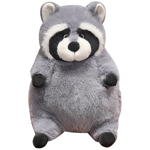 KUKUShining Kuscheliges Waschbär Plüschtier, Flauschiges Stofftier Mit Weichem Schwanz Plüschtier Geschenk Mädchen Kinder Weihnachten Ostern Geburtstag(45cm/17.7in) von KUKUShining