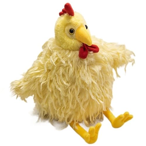 KUKUShining Kuscheltier Huhn Plüschtier, Kuschelige Stofftiere Puppe Flauschiges Hahnküken Plüsch Spielzeug Interaktives Spielen for Kinder(Yellow,40cm/15.75in) von KUKUShining