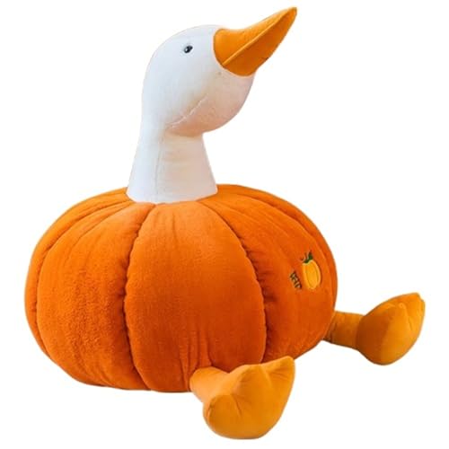 KUKUShining Kuscheltier Kürbis Gans, Kürbisenten Plüschtier Weiche Süßes Wurfkissen Niedliche Plüsch Kissen Spielzeug Puppe Für Halloween(75cm/29.5in) von KUKUShining