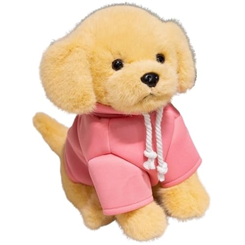 KUKUShining Labrador Plüschtier, Süßer Teddy Hund Kuscheltier Mit Kleidung Kawaii Welpe Haustier Spielzeug Geschenke for Kinder Freundin(Brown,45cm/17.7in) von KUKUShining