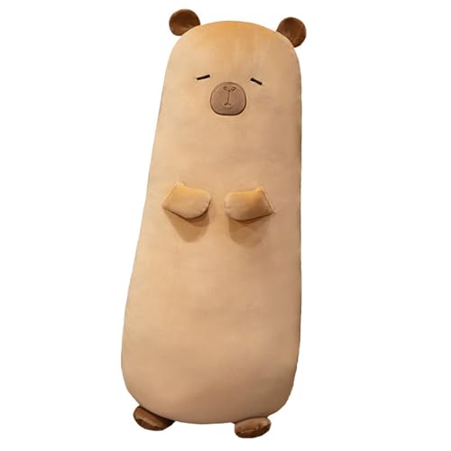 KUKUShining Langes Capybara Plüschtier, Süßes Weiches Molliges Simulations Stofftier Schlafendes Plüschkissen Puppe Als Geschenk for Kindergeburtstag(90cm/35.43in) von KUKUShining