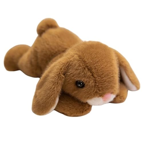KUKUShining Langohr Plüschhase, Weiches Kuscheliges Stofftier Puppe Kaninchen Umarmungskissen Oster Plüschtier Spielzeug Für Kleinkinder(Brown) von KUKUShining