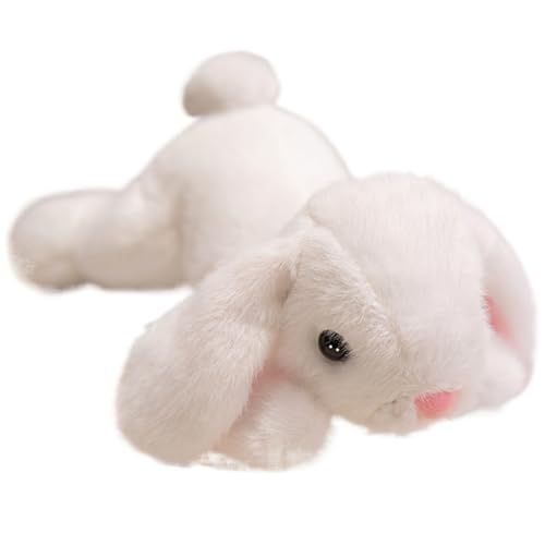 KUKUShining Langohr Plüschhase, Weiches Kuscheliges Stofftier Puppe Kaninchen Umarmungskissen Oster Plüschtier Spielzeug Für Kleinkinder(White) von KUKUShining