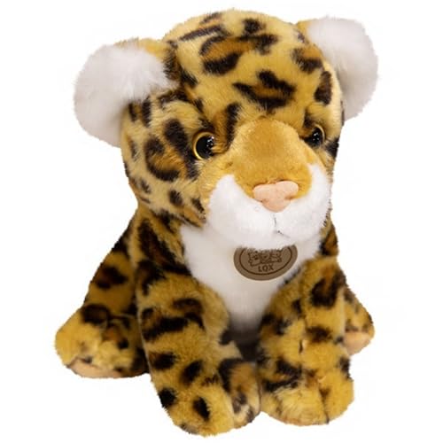 KUKUShining Leoparden Plüsch, Weiche Kuschelige Stofftiere Puppen Realistische Geparden Plüschtiere Spielzeug Geschenke Für Kinder Jungen(25cm/9.8in) von KUKUShining