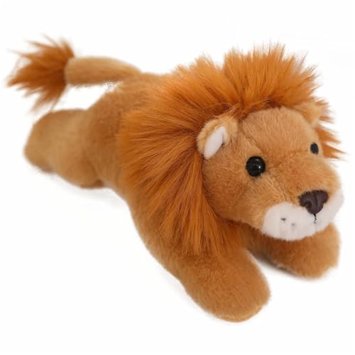 KUKUShining Löwe Plüschtier, Weiche Kuschelige Stofftier Puppe Orangefarbener Löwe Plüschtier Dekoration Umarmungskissen for Kinder von KUKUShining