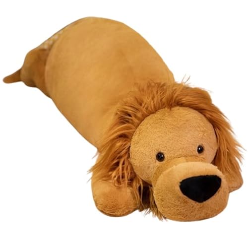 KUKUShining Löwe Plüschtier, Weiches Kuscheliges Stofftier Realistische Flauschige Umarmungskissen Geschenk Für Kinder Mädchen Jungen(70cm/27.6in) von KUKUShining