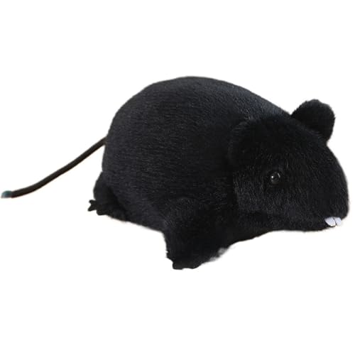 KUKUShining Maus Plüsch, Weiche Süße Ratte Stofftier Puppe Haustier Plüschtier Heimdekoration Geschenk Für Kinder Jungen Mädchen(Black,11cm/4.3in) von KUKUShining