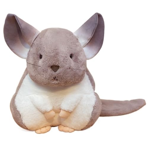 KUKUShining Maus Plüschtier, Weiches Süßes Kuscheltier Puppe Umarmungskissen Simuliertes Hamster Plüsch Spielzeug Für Kinder Babys(Gray,55cm/21.65in) von KUKUShining