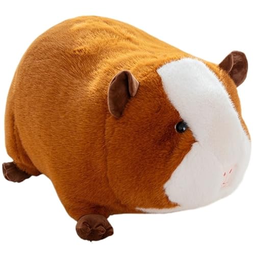 KUKUShining Meerschweinchen Plüsch, Weiche Kuschelige Stofftiere Schweine Puppen Plüschtier Umarmungskissen Geschenk Für Kinder Mädchen Jungen(White,48cm/18.9in) von KUKUShining