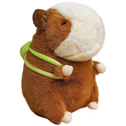 KUKUShining Meerschweinchen Plüschtier, Süßes Stofftier Mit Erdbeerhut Puppe Wurfkissen Simulations Plüschtier Für Kinder Jungen Mädchen(Green,25cm/9.8in) von KUKUShining