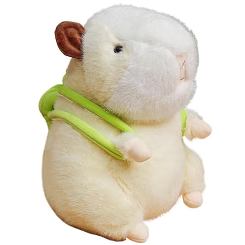 KUKUShining Meerschweinchen Plüschtier, Süßes Stofftier Mit Erdbeerhut Puppe Wurfkissen Simulations Plüschtier Für Kinder Jungen Mädchen(White,40cm/15.7in) von KUKUShining