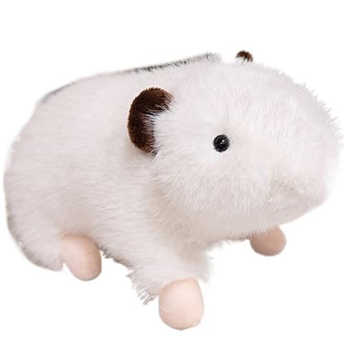 KUKUShining Meerschweinchen Plüschtier, Süßes Weiches Hamster Kuscheltier Plüschkissen Puppen for Kindergeburtstagsgeschenke(White,15cm/5.9in) von KUKUShining