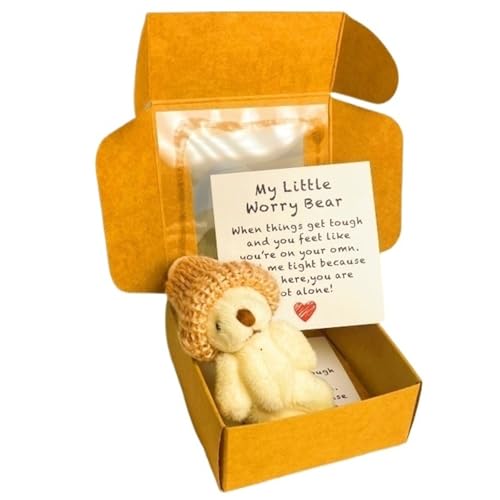 KUKUShining Mini Teddybär Plüschtier Taschenformat, Süße Kuschelfiguren Kleine Bärenpuppe Lustiges Plüschtier Geschenk for Freunde Kollegen(White) von KUKUShining
