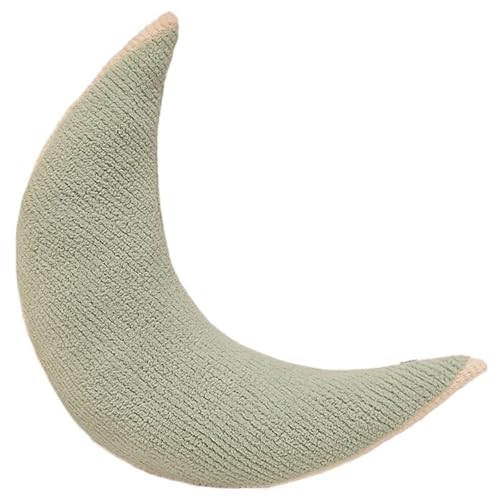 KUKUShining Mond Plüsch, Kuscheliges Mondförmiges Stillkissen Weiches Dekokissen Banane Plüschtier Spielzeug Für Die Dekoration Hause(Green) von KUKUShining