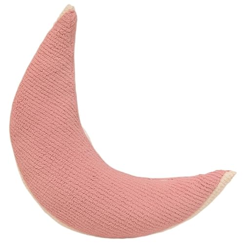 KUKUShining Mond Plüsch, Kuscheliges Mondförmiges Stillkissen Weiches Dekokissen Banane Plüschtier Spielzeug Für Die Dekoration Hause(Pink) von KUKUShining