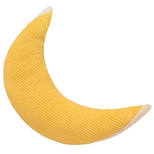 KUKUShining Mond Plüsch, Kuscheliges Mondförmiges Stillkissen Weiches Dekokissen Banane Plüschtier Spielzeug Für Die Dekoration Hause(Yellow) von KUKUShining