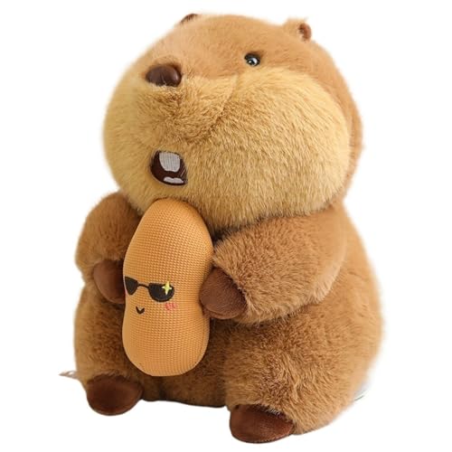 KUKUShining Murmeltier Plüschtier, Realistisches Lustiges Stofftier Süßes Weiches Plüschtier Zur Heimdekoration for Freunde Mädchen Und Kinder(Peanut,30cm/11.8in) von KUKUShining