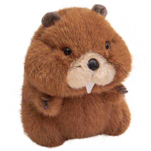 KUKUShining Murmeltier Plüschtier, Süße Echte Plüschpuppen Mit Wildtieren Weiches Präriehund Plüschtier for Geburtstagsgeschenke Kinder(35cm/13.8in) von KUKUShining
