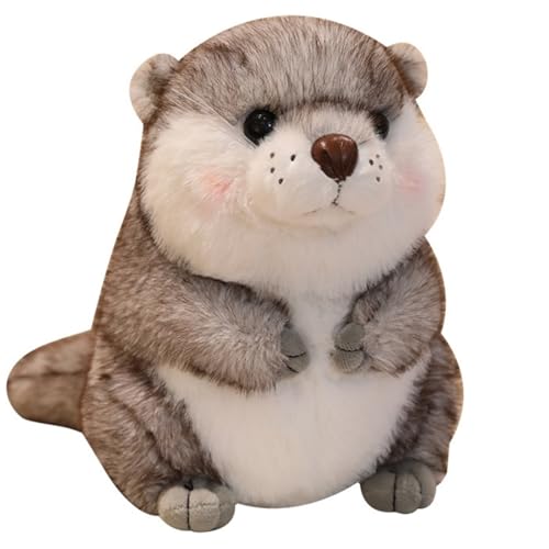 KUKUShining Murmeltier Plüschtier, Süßes Weiches Stofftier Realistisch Lustige Heimdekoration Plüschtier for Freunde Mädchen Kinder(25cm/9.8in) von KUKUShining